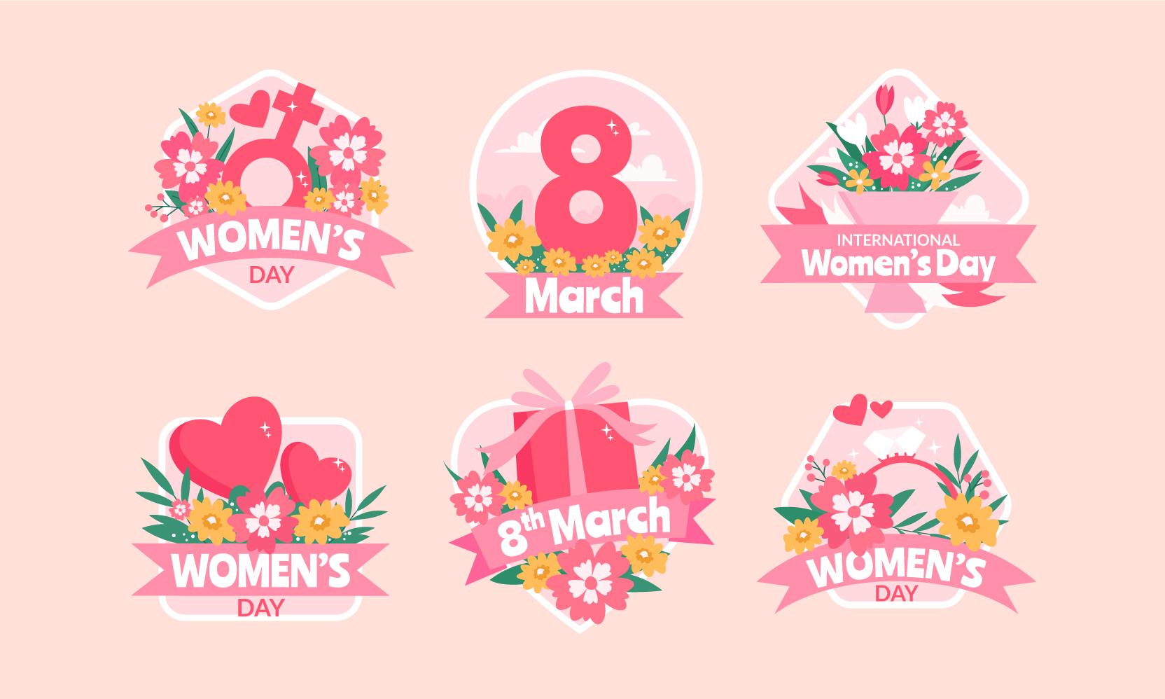 Women Day Label